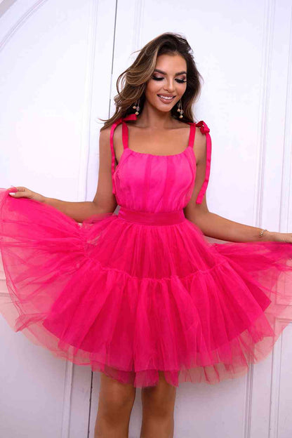 Mesh Dress - Tie Shoulders (7515684241496)