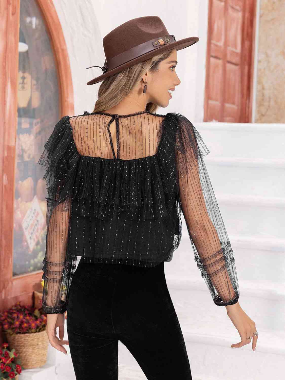 Layered Long Sleeves Blouse (7501318324312)