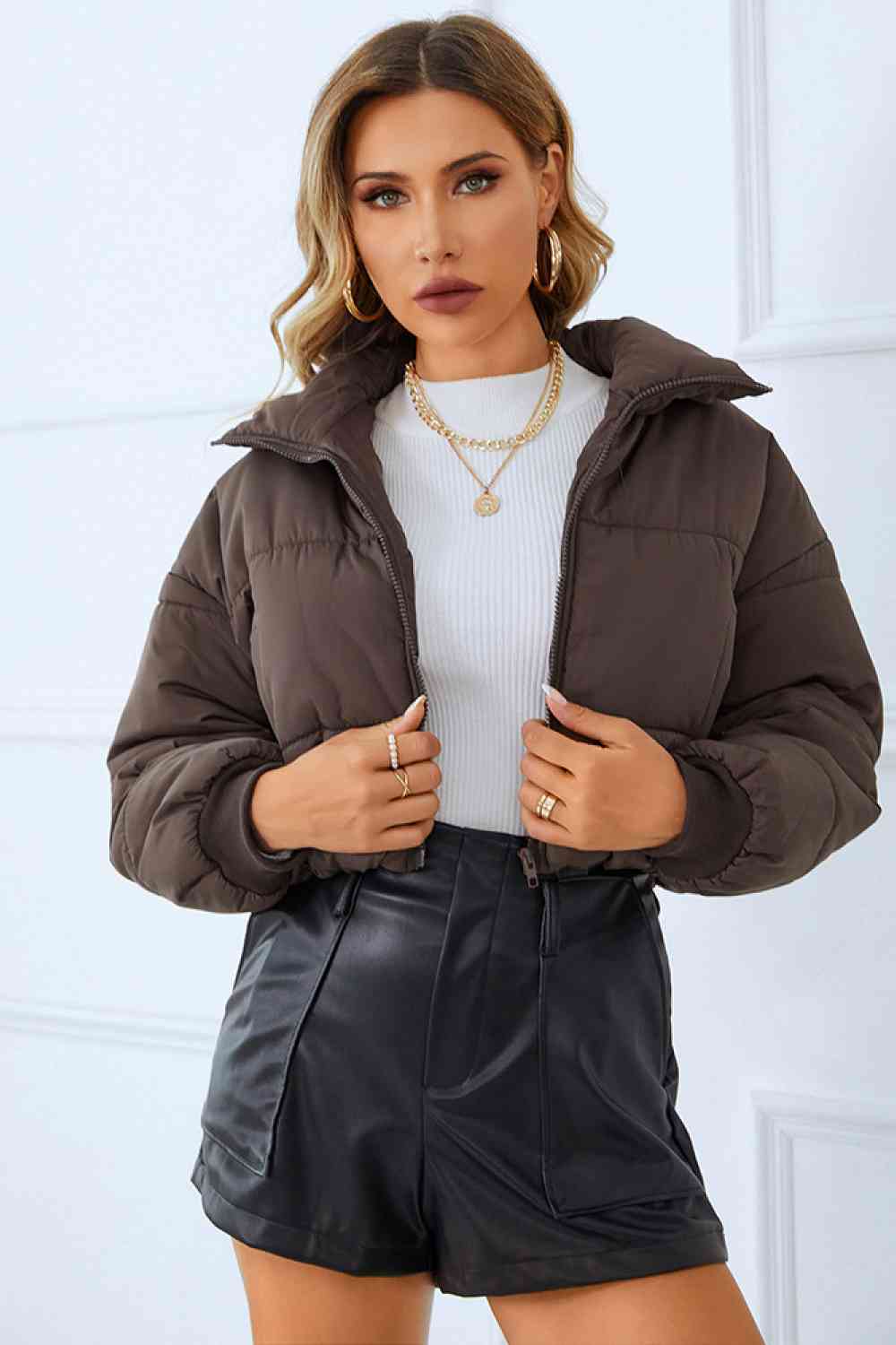 Jacket/Coat - Zip-Up Winter Coat With Pockets (7484291022936)