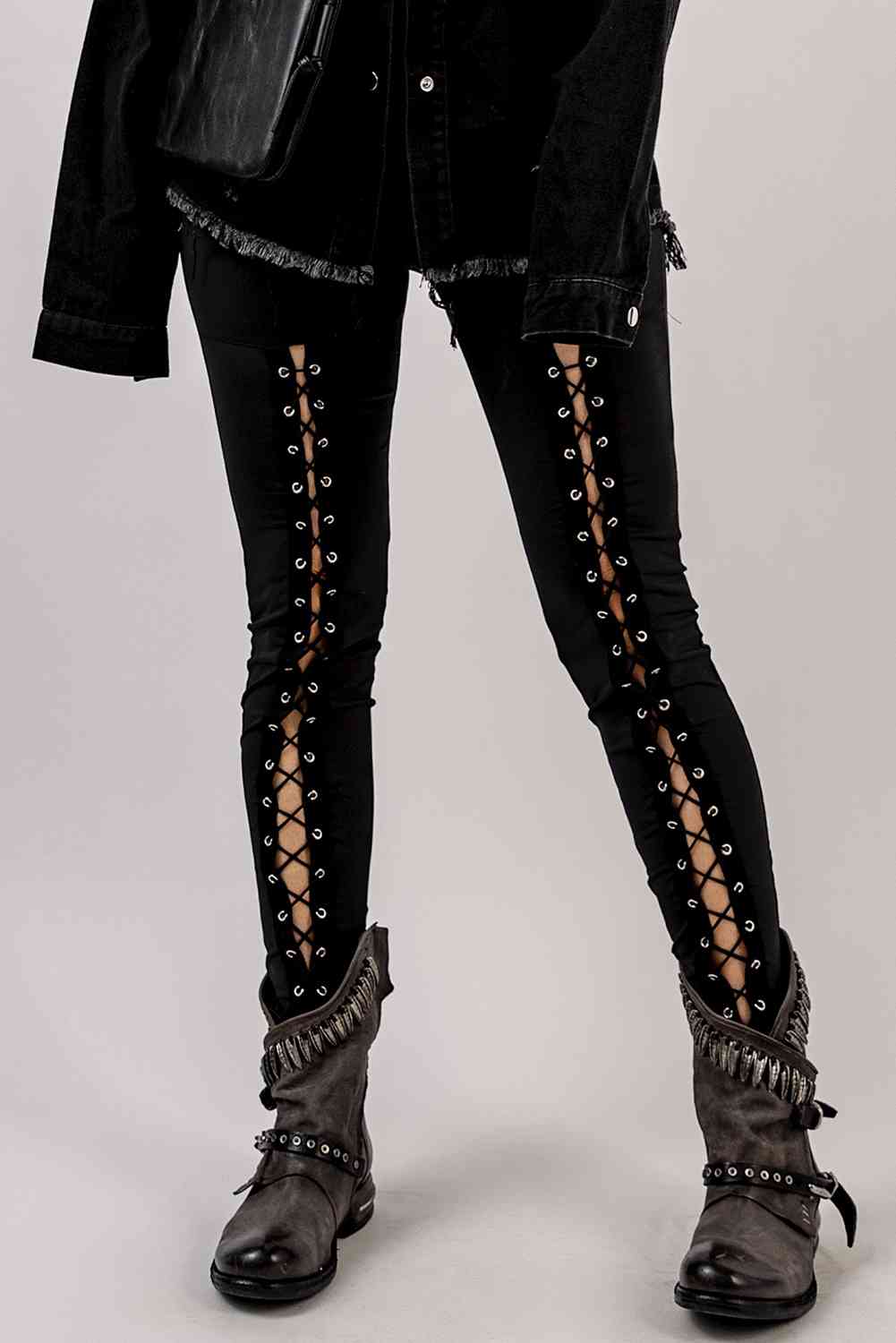 Grommet - Lace-Up Leggings (7500883460184)