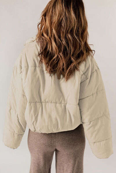 Long & Sleeves - Zip-Up Collared Neck Long Sleeves Coat (7484290531416)