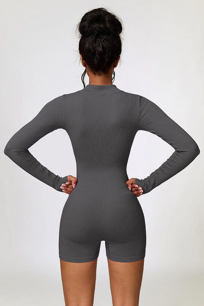 Romper Active - Half-Zip Long Sleeve Active Romper (7484684501080)
