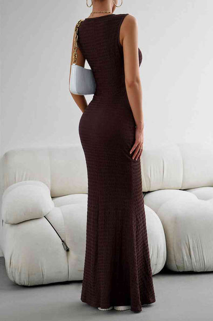 Sleeveless Maxi Fishtail Dress (7515554906200)