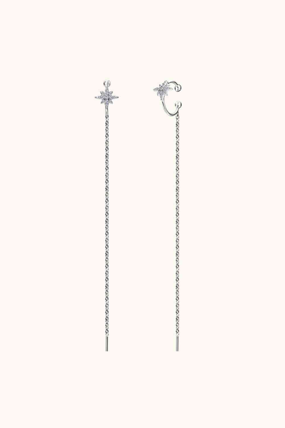 Moissanite 925 Sterling Silver Threader Earrings (7499301879896)