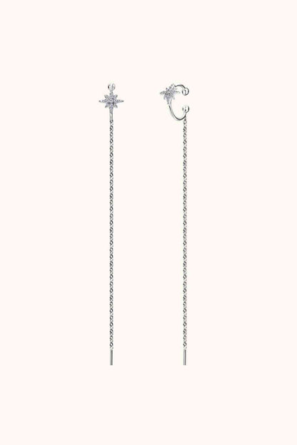 Moissanite 925 Sterling Silver Threader Earrings (7499301879896)