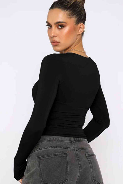 Round Neck Long-Sleeves Top (7501314031704)