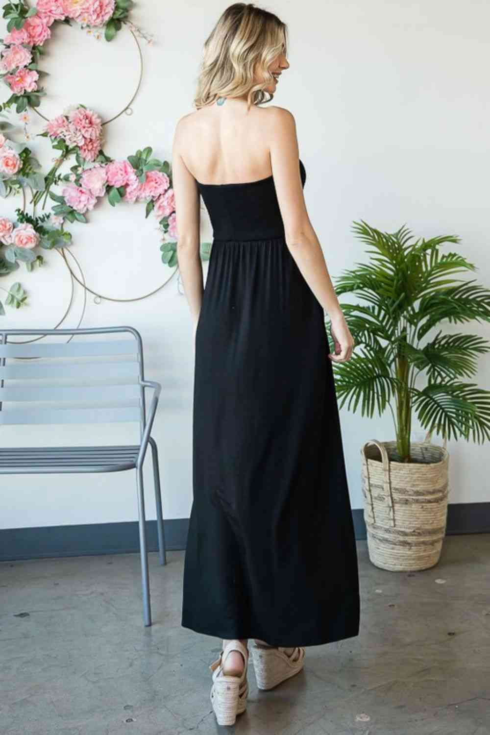 Heimish Dress - Full Size Strapless Maxi Dress (7515565719640)