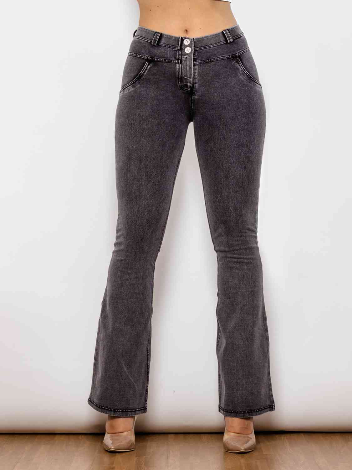 Apple/Mac - Full Size Long Bootcut Jeans (7486621057112)
