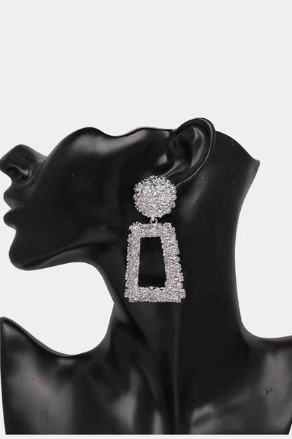 Zinc Zest - Geometrical Shape Zinc Alloy Dangle Earrings (7499306500184)