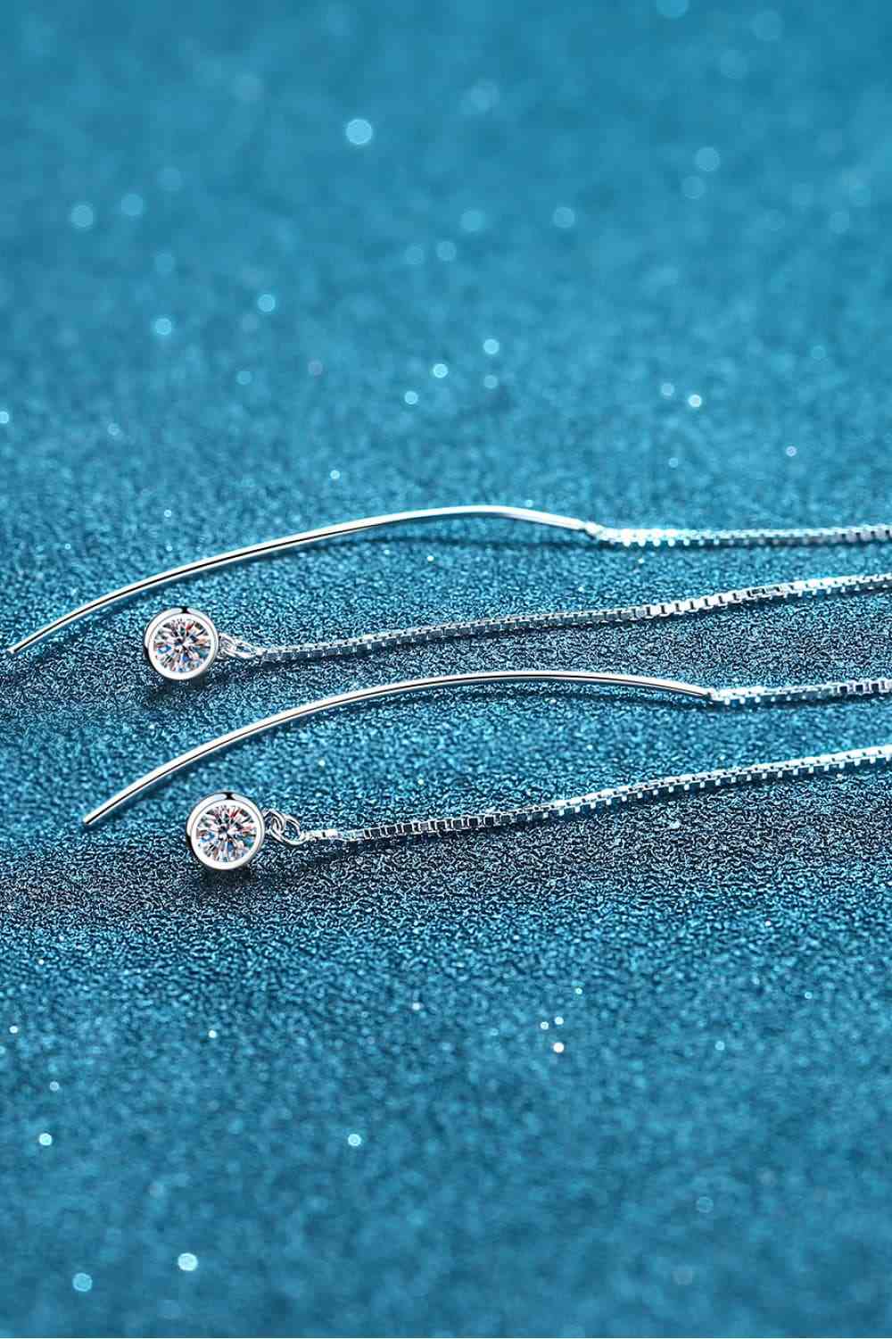 Moissanite 925 Sterling Silver Threader Earrings (7499319017560)