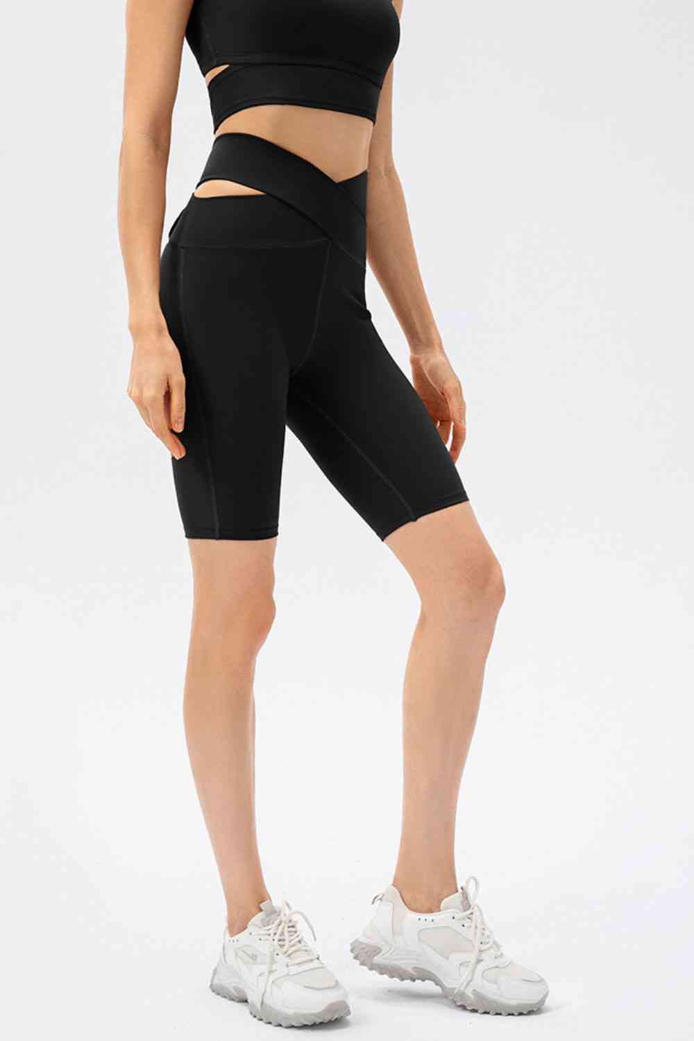Shorts Tie - Criss-Cross Waistband Slim Fit Sports Shorts (7500833652824)