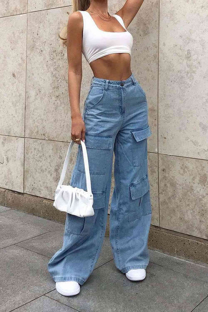 Knees-Pockets-Jeans - Wide Leg (7486622007384)