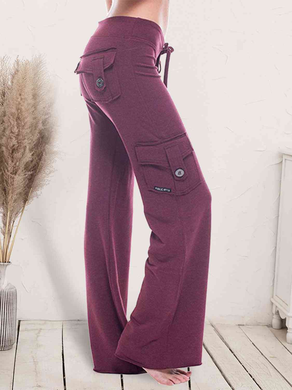 Mid-Waist Pants With Pockets (7500880871512)