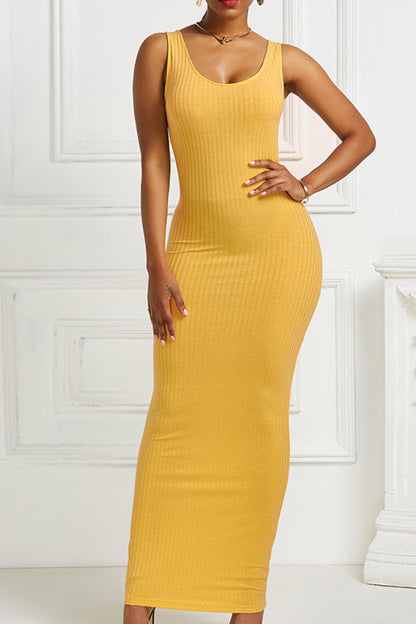 Ribbed Sleeveless Maxi Dress (7515615789144)
