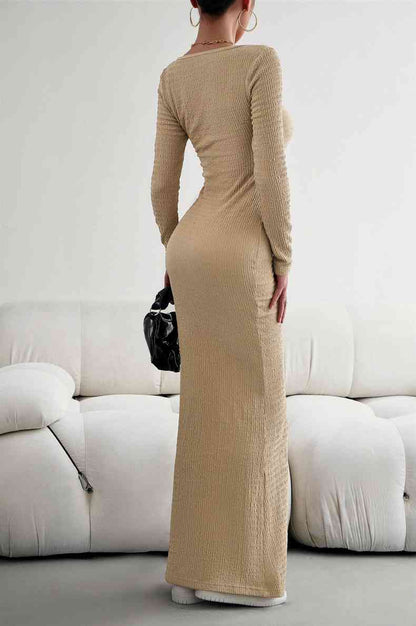 Maxi Bodycon Dress - Long Sleeves (7515555168344)