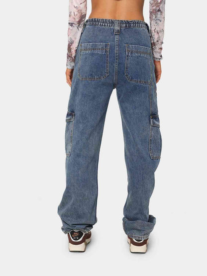 Straight Jeans With Pockets (7484161327192)