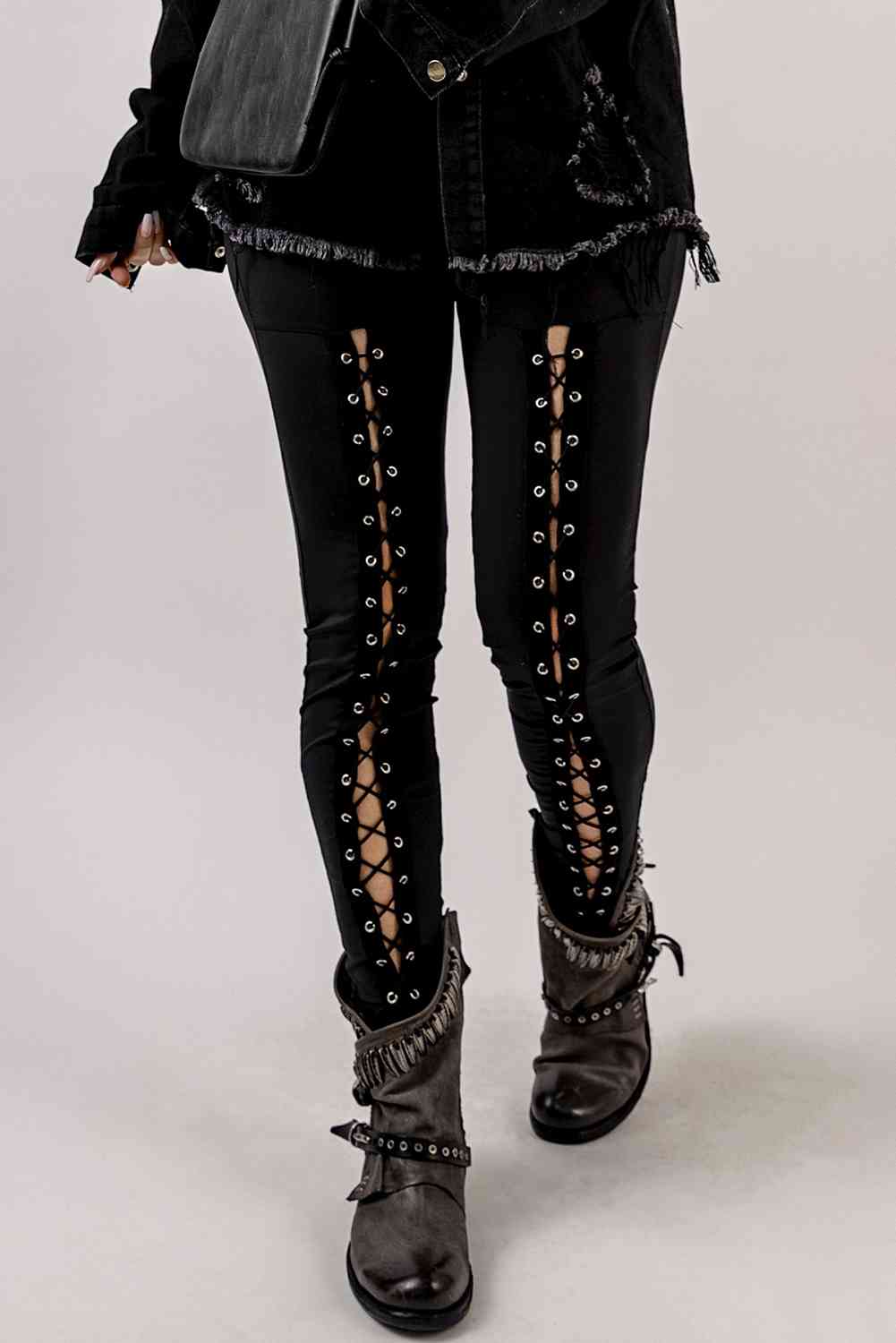Grommet - Lace-Up Leggings (7500883460184)
