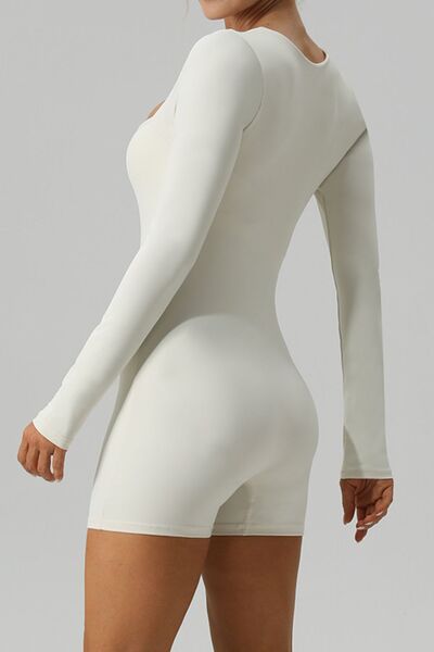 Long Sleeves Square Neck Leotard
