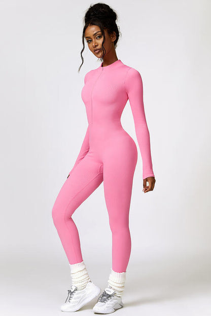 Jumpsuit Active - Half-Zip Long Sleeves Active Jumpsuit (7501002801240)