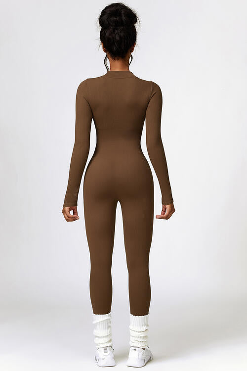 Jumpsuit Active - Half-Zip Long Sleeves Active Jumpsuit (7501002801240)