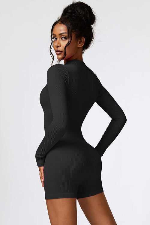 Romper Active - Half-Zip Long Sleeve Active Romper (7484684501080)
