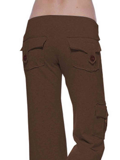Mid-Waist Pants With Pockets (7500880871512)