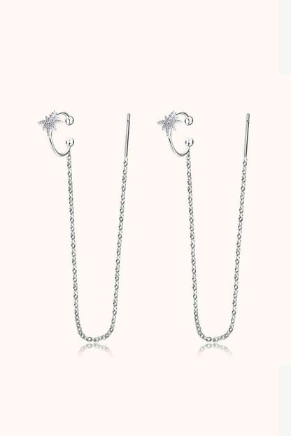 Moissanite 925 Sterling Silver Threader Earrings (7499301879896)