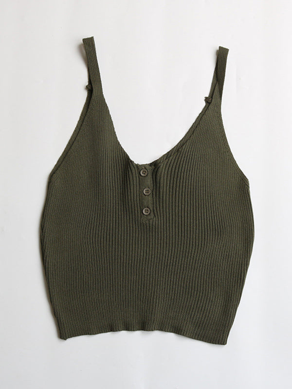 Crop-Top Solid Color Camisole