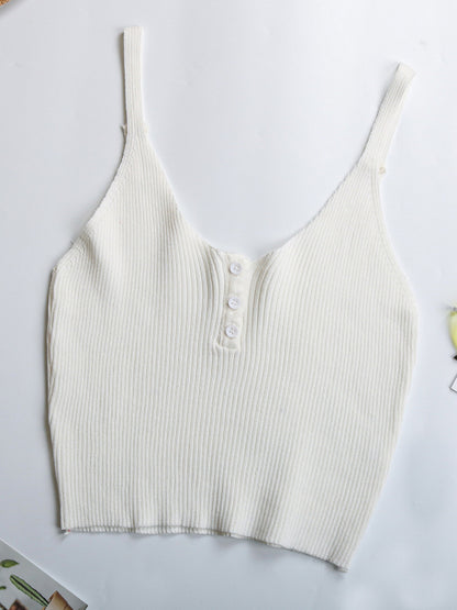 Crop-Top Solid Color Camisole